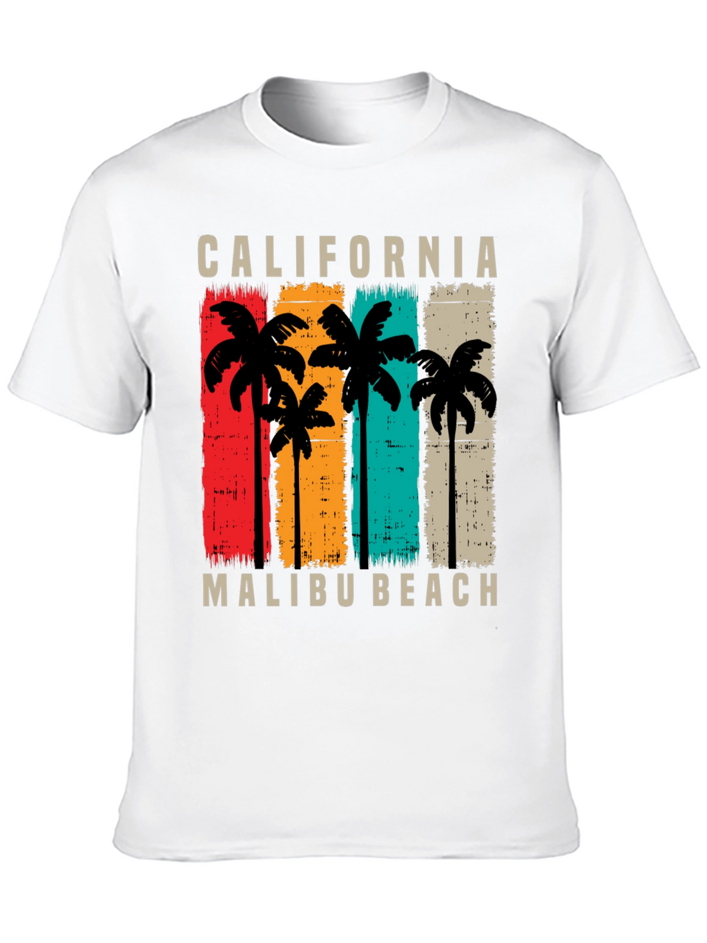 California Malibu Beach T-Shirt Palm Tree Graphic Tee