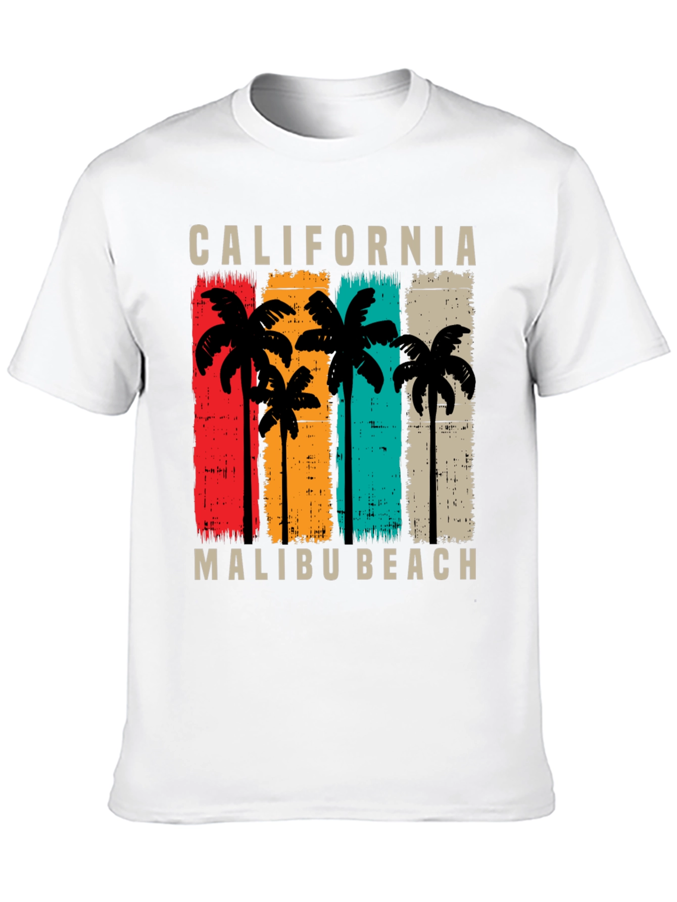 California Malibu Beach T-Shirt Palm Tree Graphic Tee