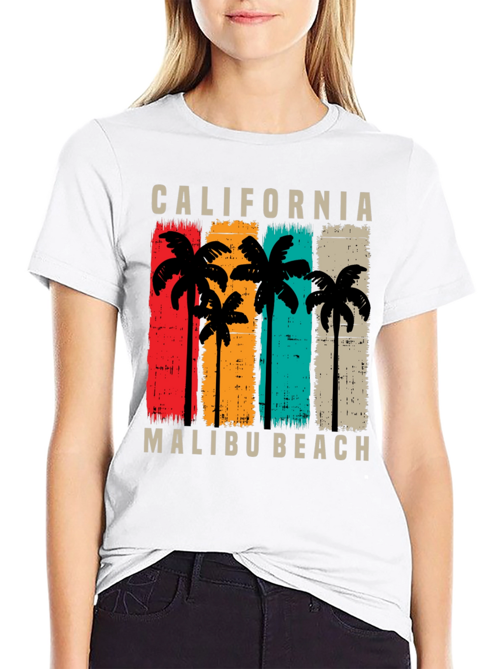 California Malibu Beach T-Shirt Palm Tree Graphic Tee