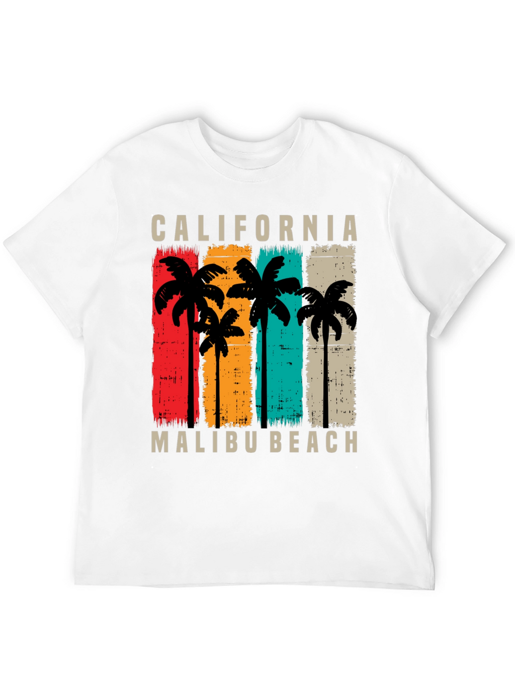 California Malibu Beach T-Shirt Palm Tree Graphic Tee