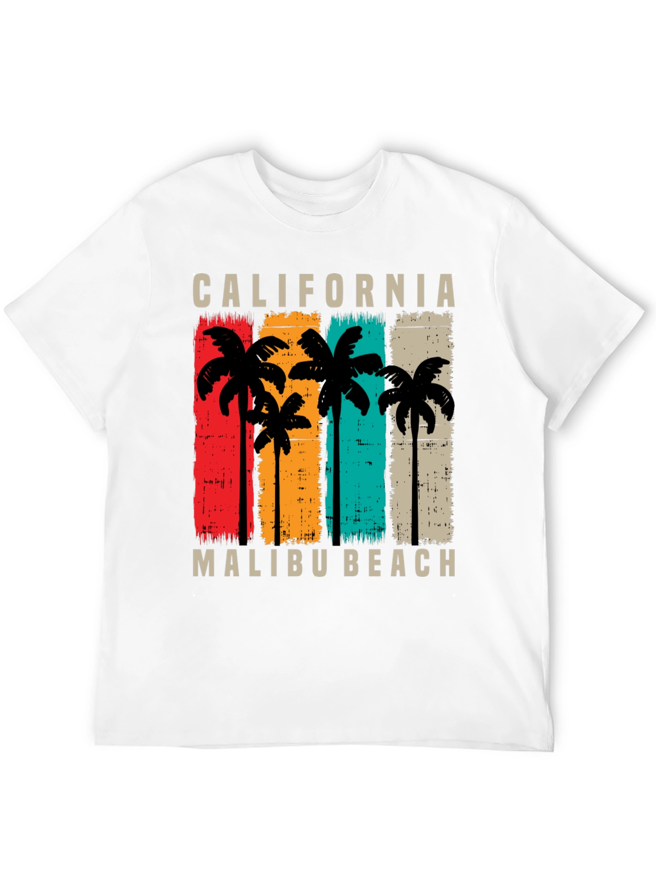 California Malibu Beach T-Shirt Palm Tree Graphic Tee