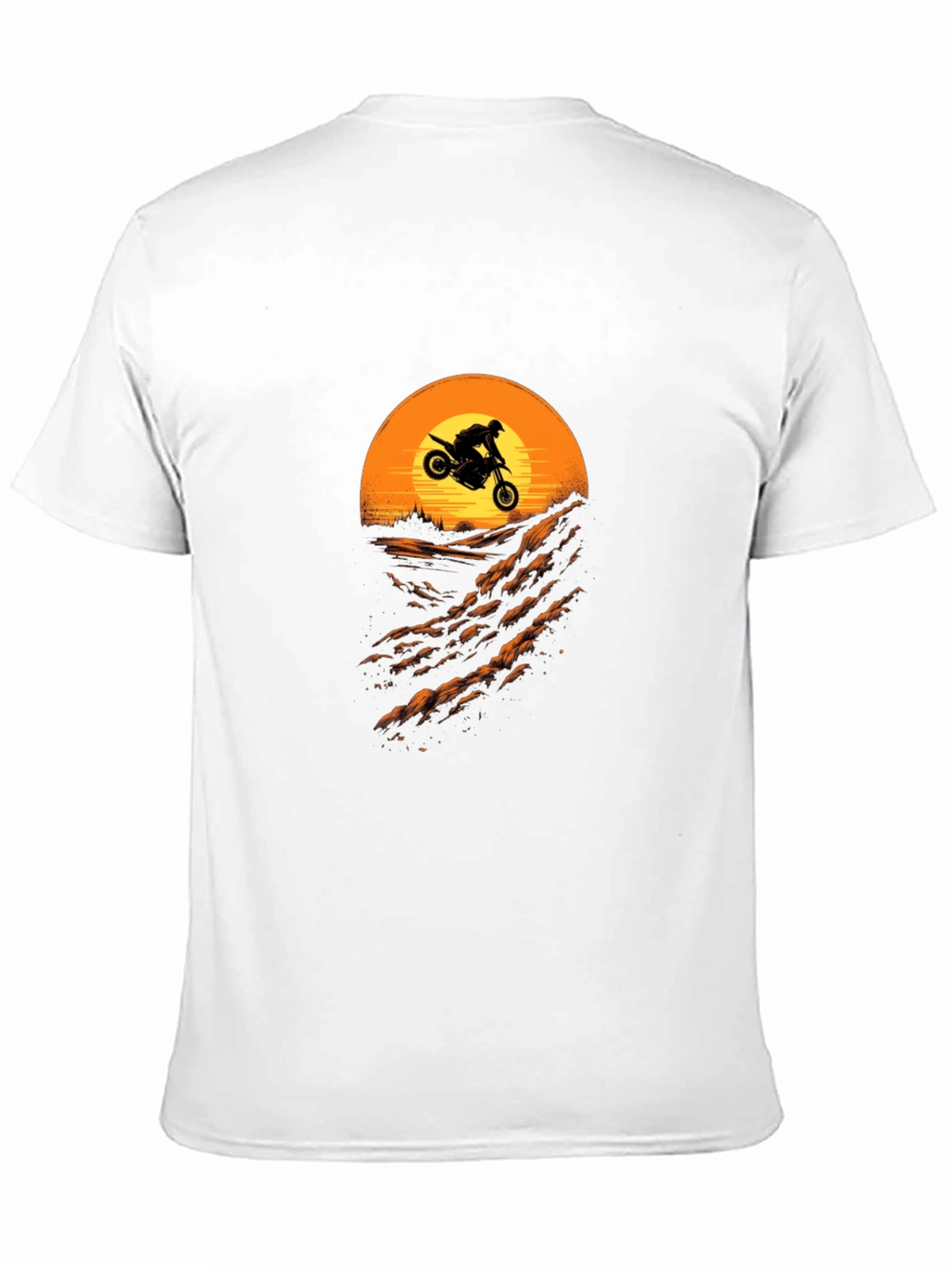 Motorcycle Sunset Ride T-Shirt - Black