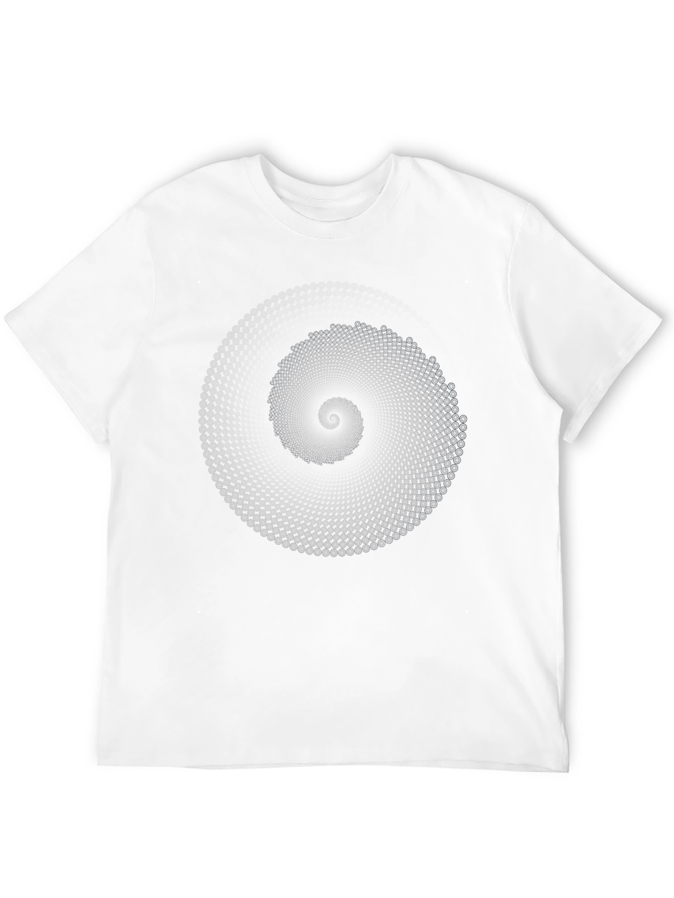 Hypnotic Spiral Graphic Print Mens Black T-Shirt