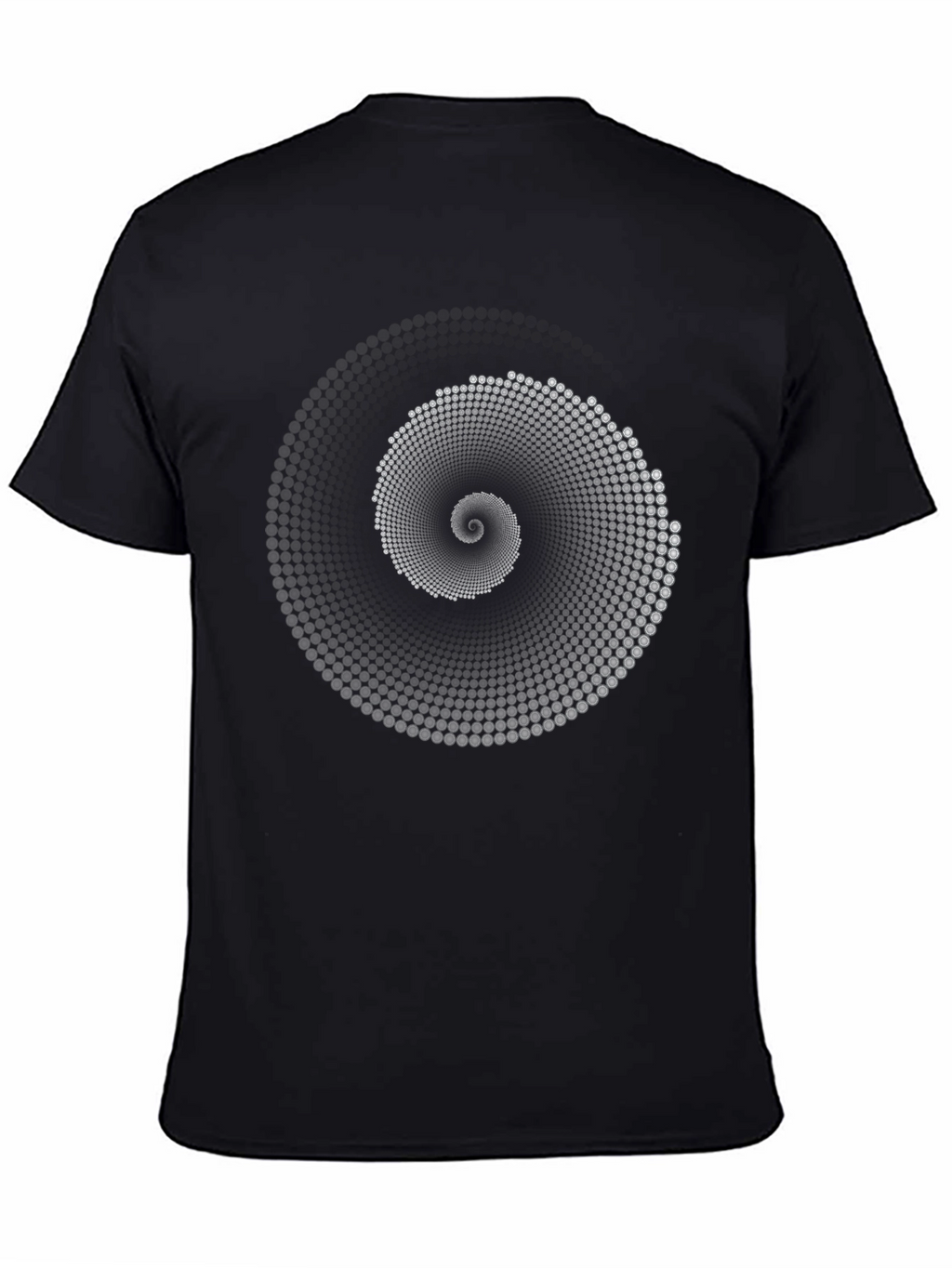 Hypnotic Spiral Graphic Print Mens Black T-Shirt