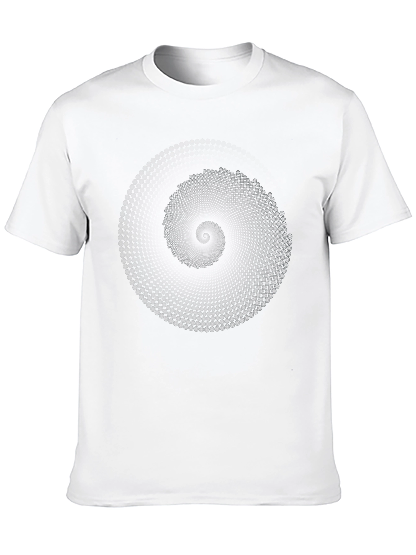 Hypnotic Spiral Graphic Print Mens Black T-Shirt