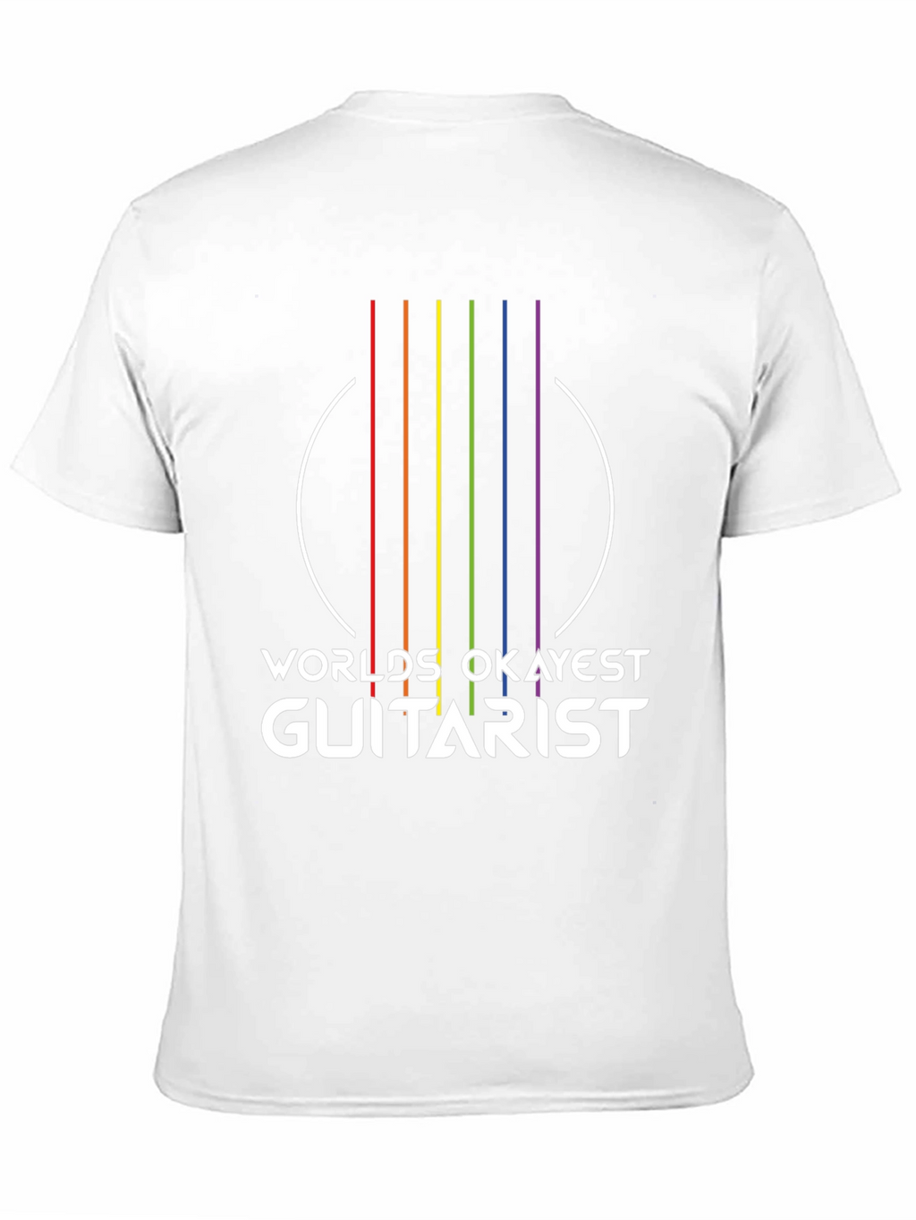 Worlds Okayest Guitarist T-Shirt - Rainbow Graphic Tee