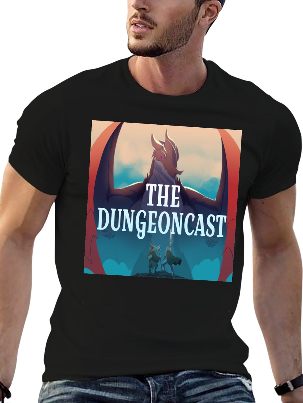 The Dungeoncast Black T-Shirt - Fantasy Podcast Apparel