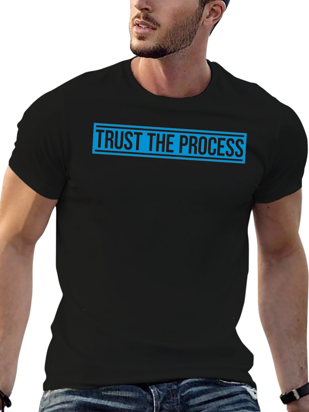 Trust the Process Graphic Tee - Black