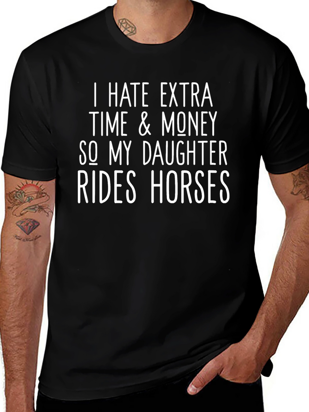 Humorous Horse Riding Dad T-Shirt