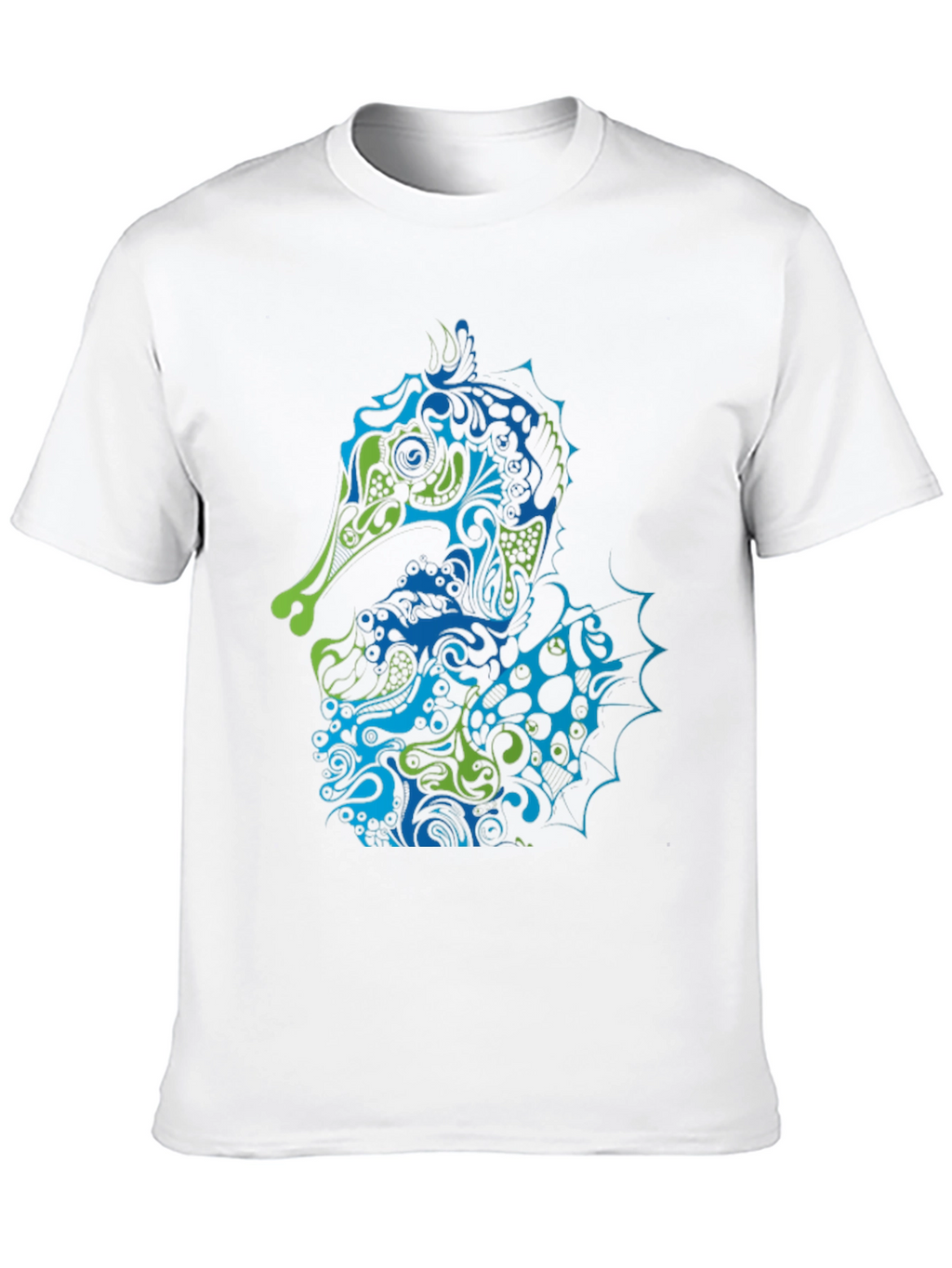 Seahorse Art Graphic Black Tee