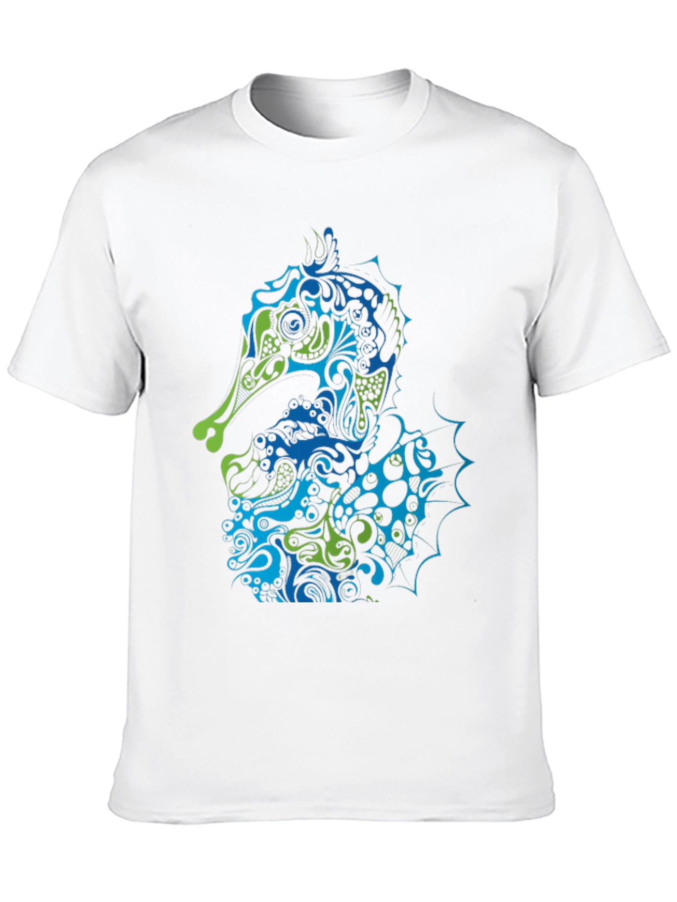 Seahorse Art Graphic Black Tee