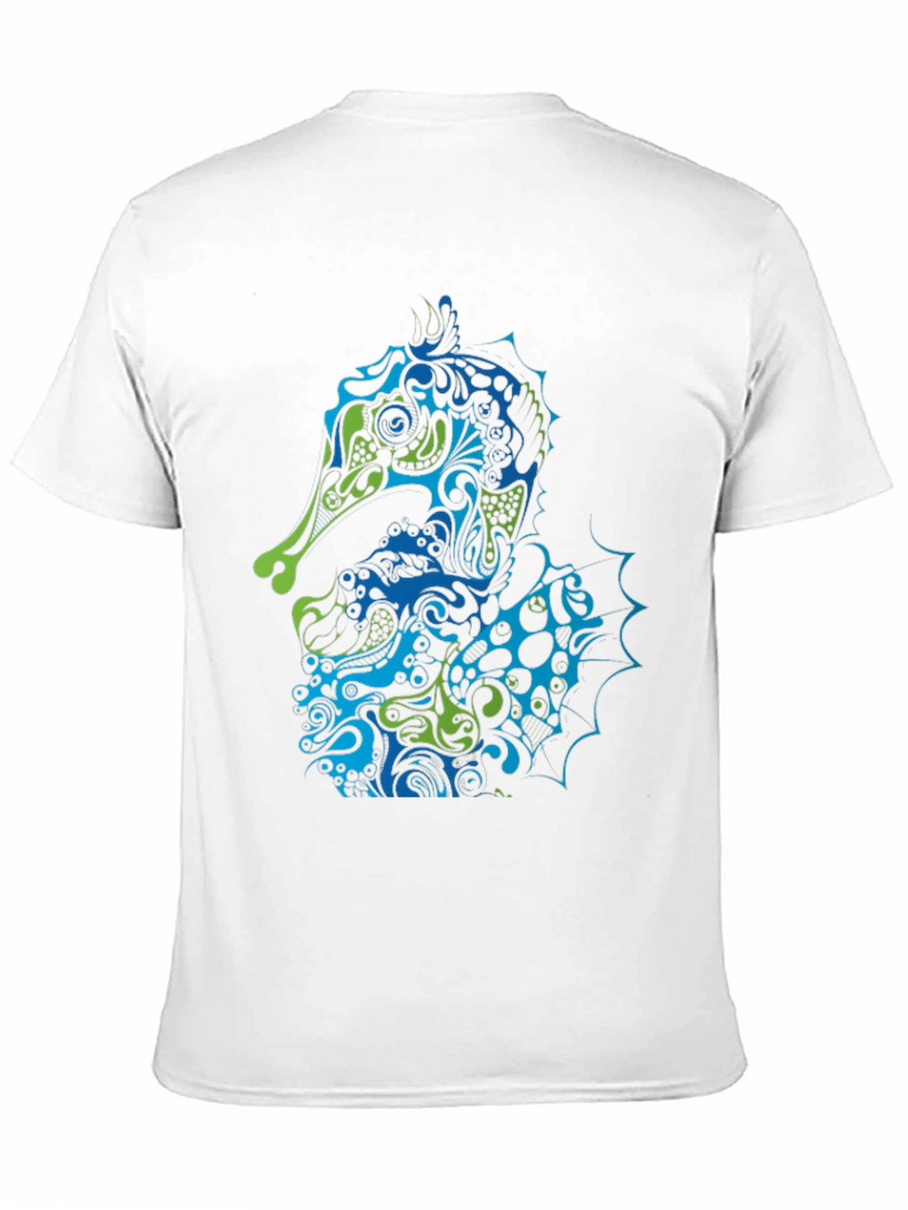 Seahorse Art Graphic Black Tee