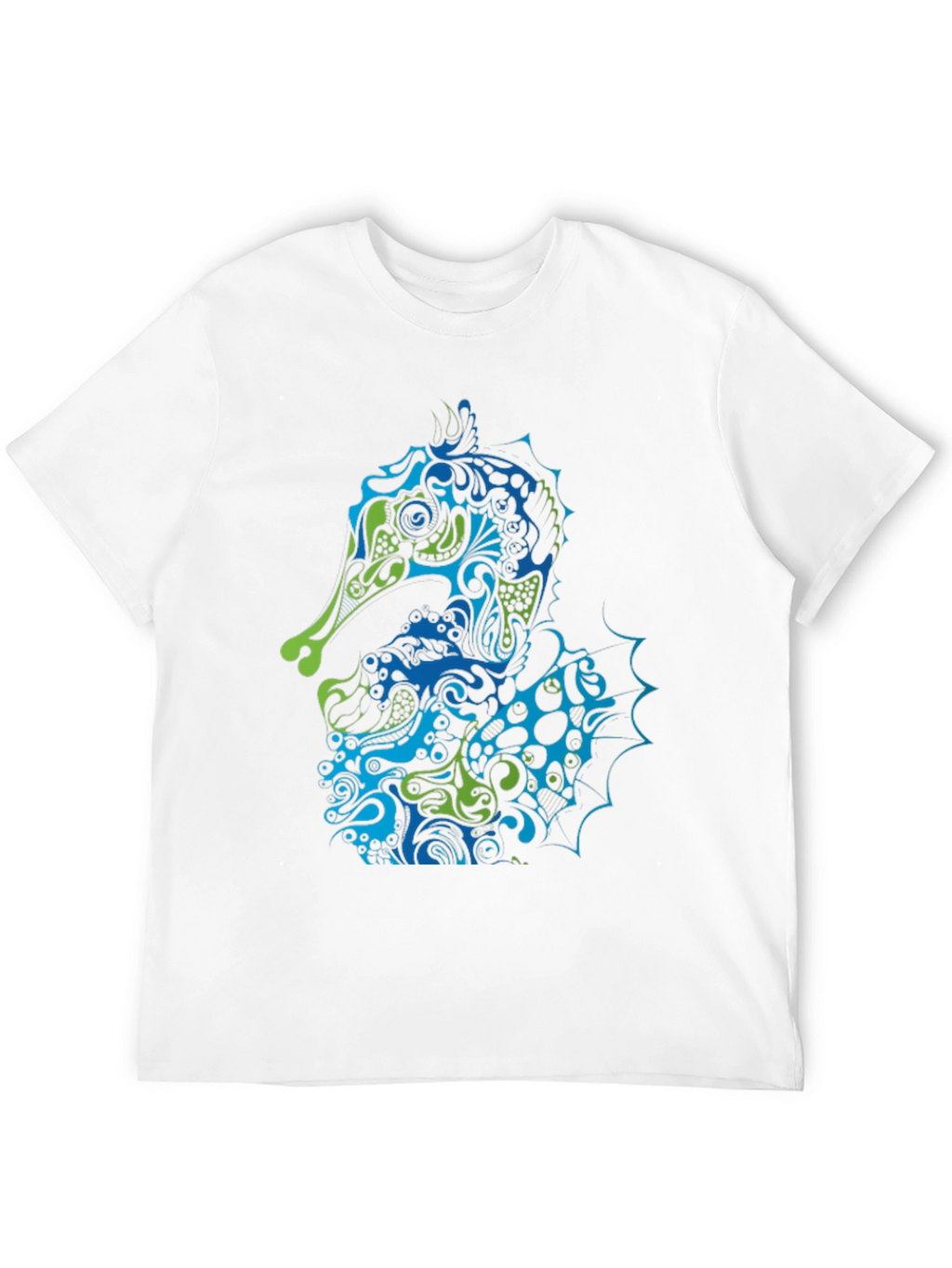 Seahorse Art Graphic Black Tee