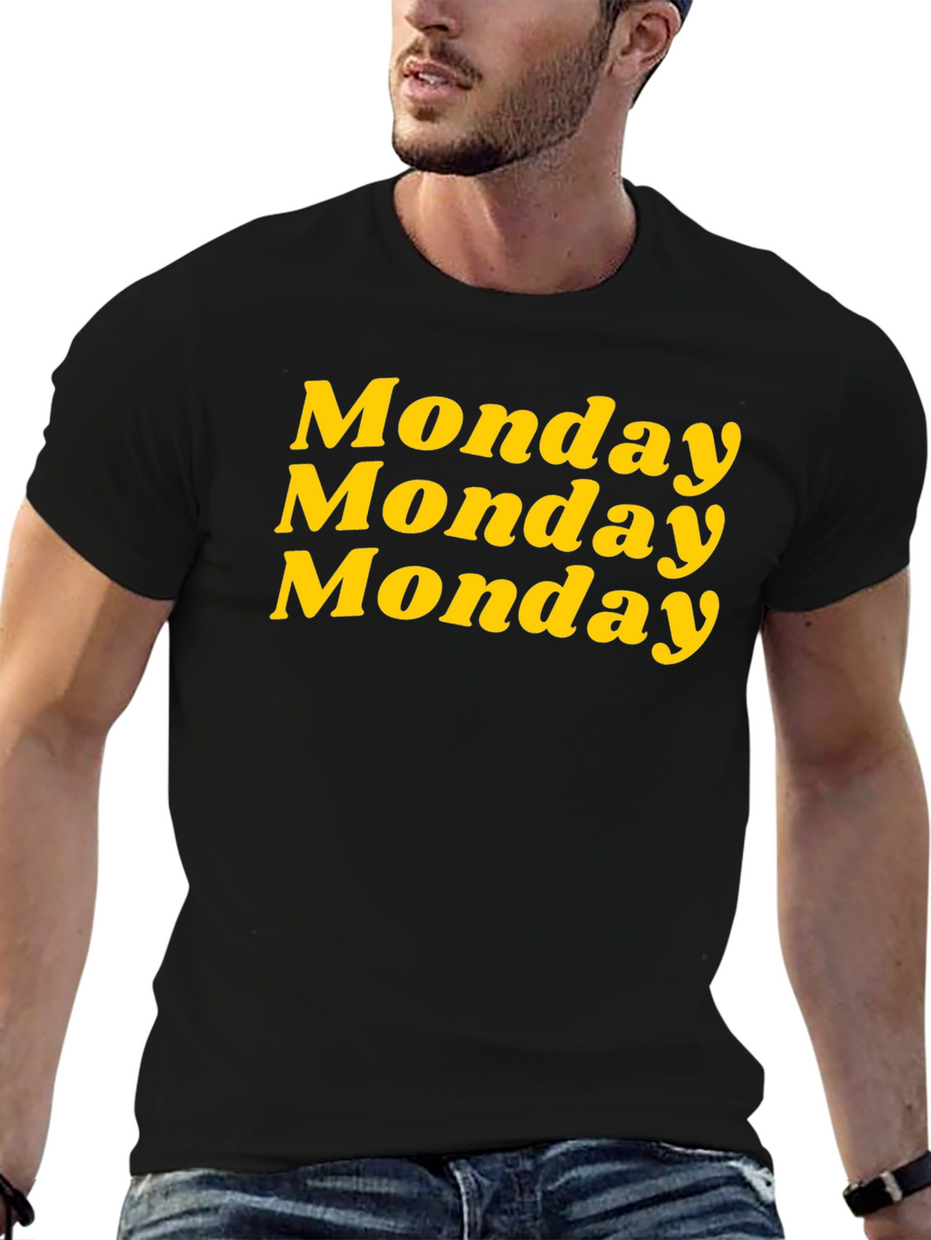 Monday Graphic Black T-Shirt
