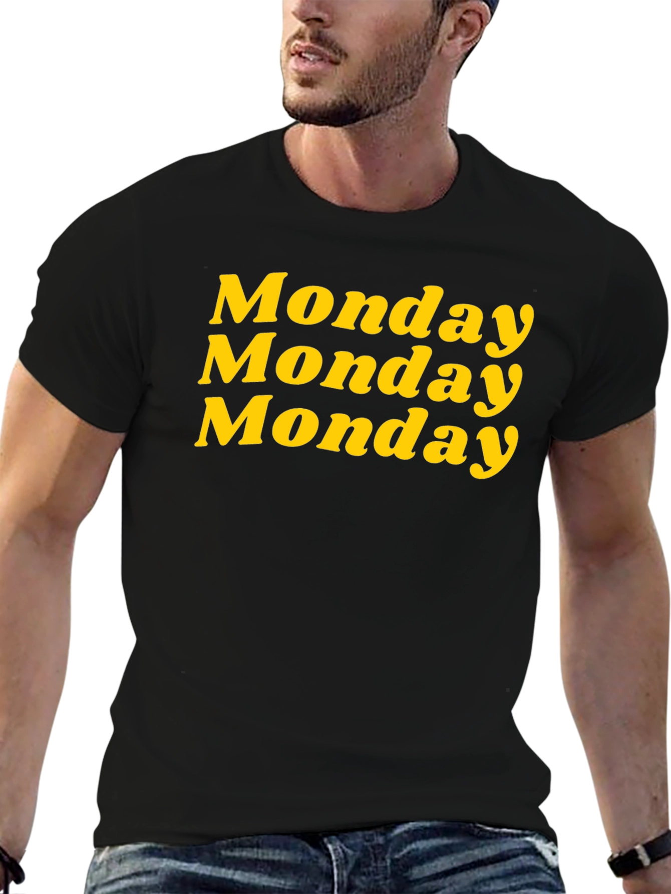 Monday Graphic Black T-Shirt