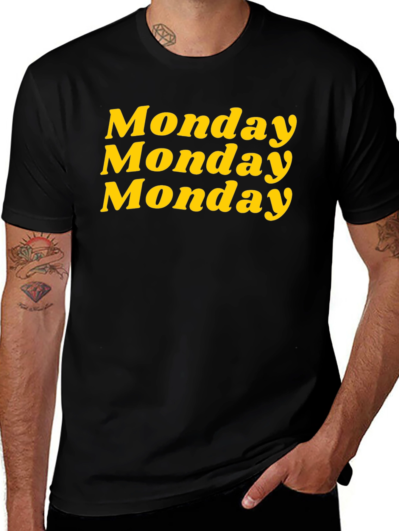 Monday Graphic Black T-Shirt