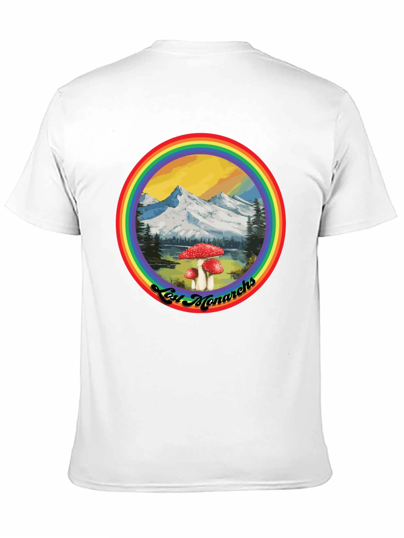 Lost Monarchs Rainbow Graphic Tee - Black