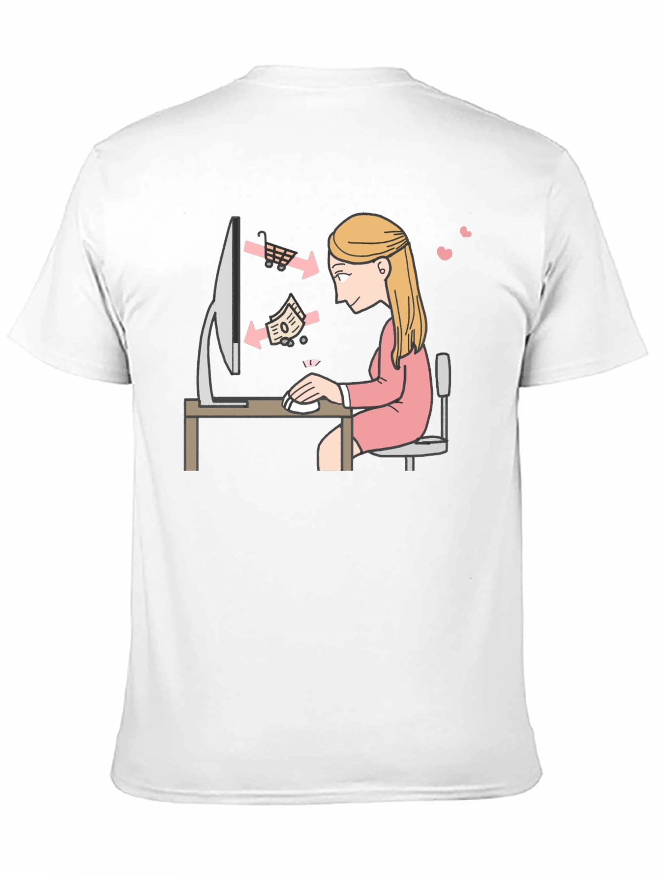 Online Shopping Graphic Tee - Black