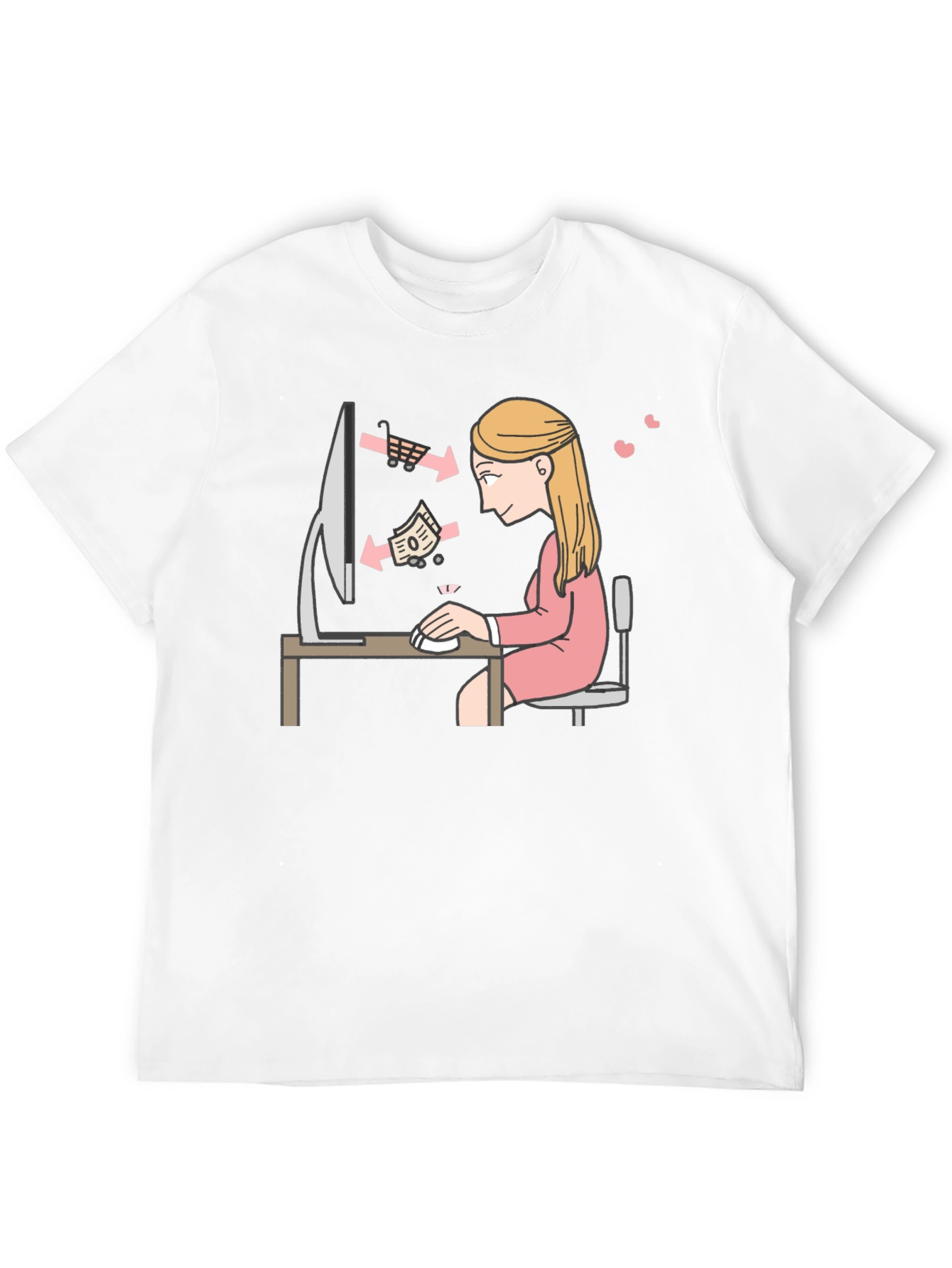 Online Shopping Graphic Tee - Black
