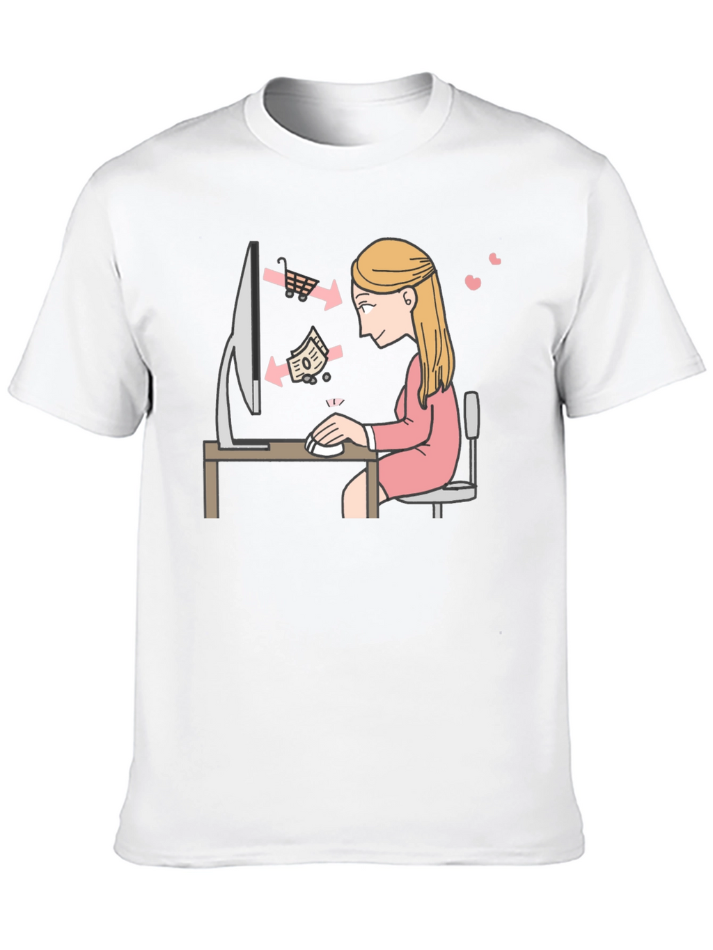 Online Shopping Graphic Tee - Black