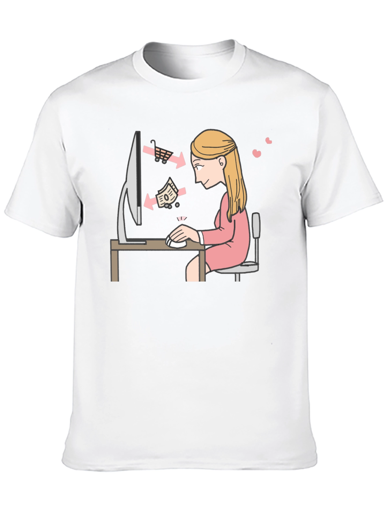 Online Shopping Graphic Tee - Black