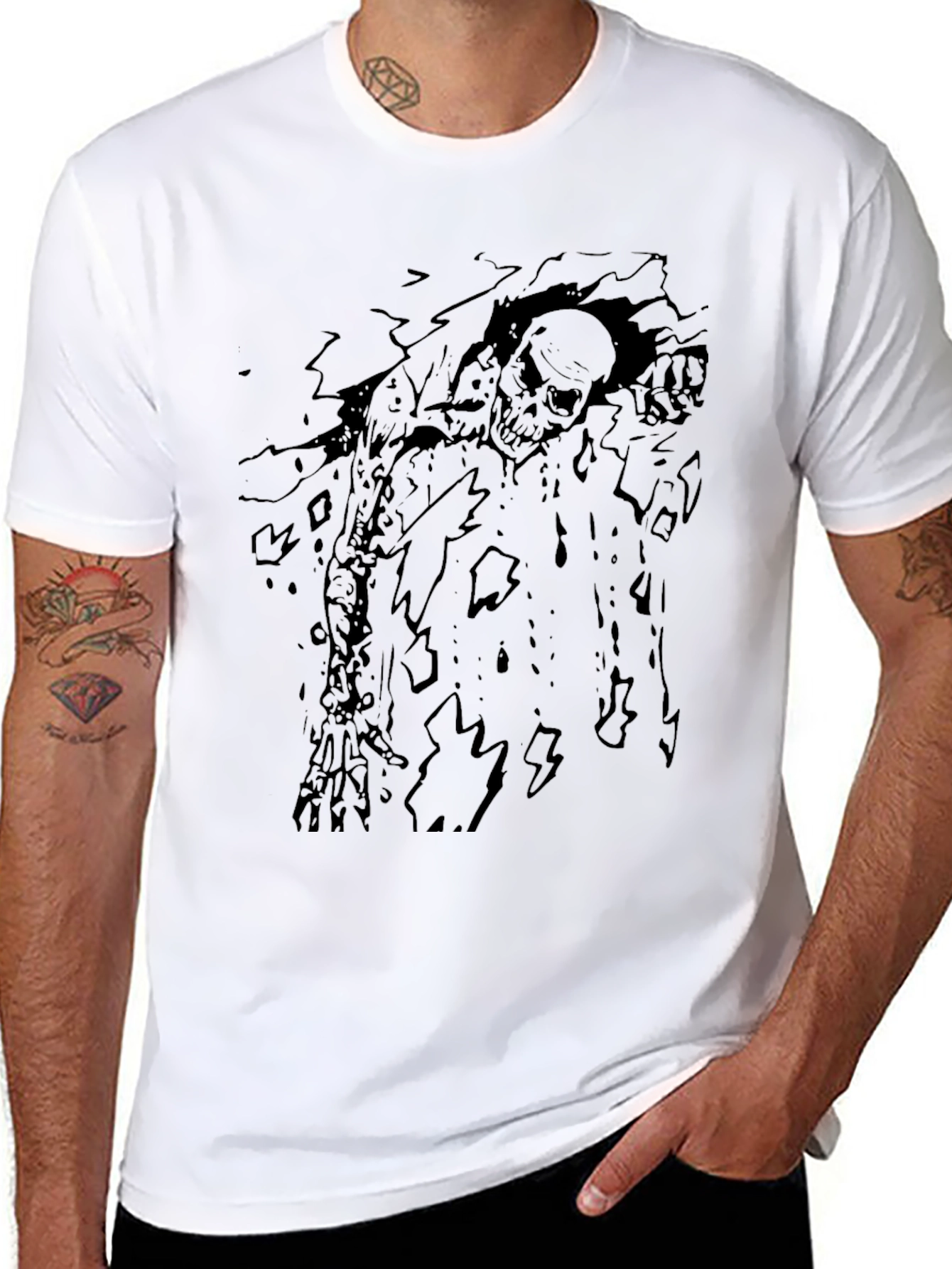 Zombie Graphic T-Shirt - Creepy Undead Design
