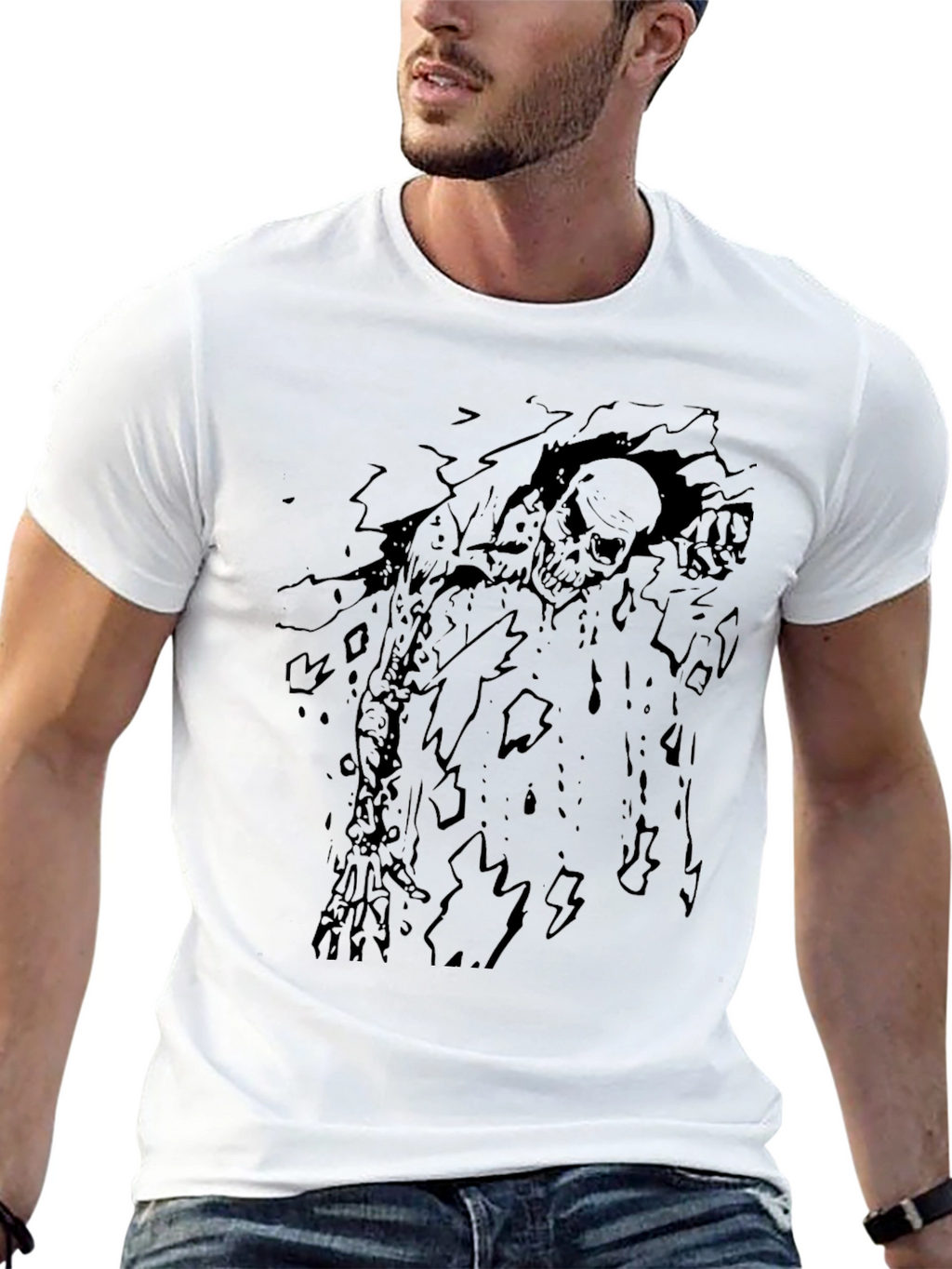 Zombie Graphic T-Shirt - Creepy Undead Design