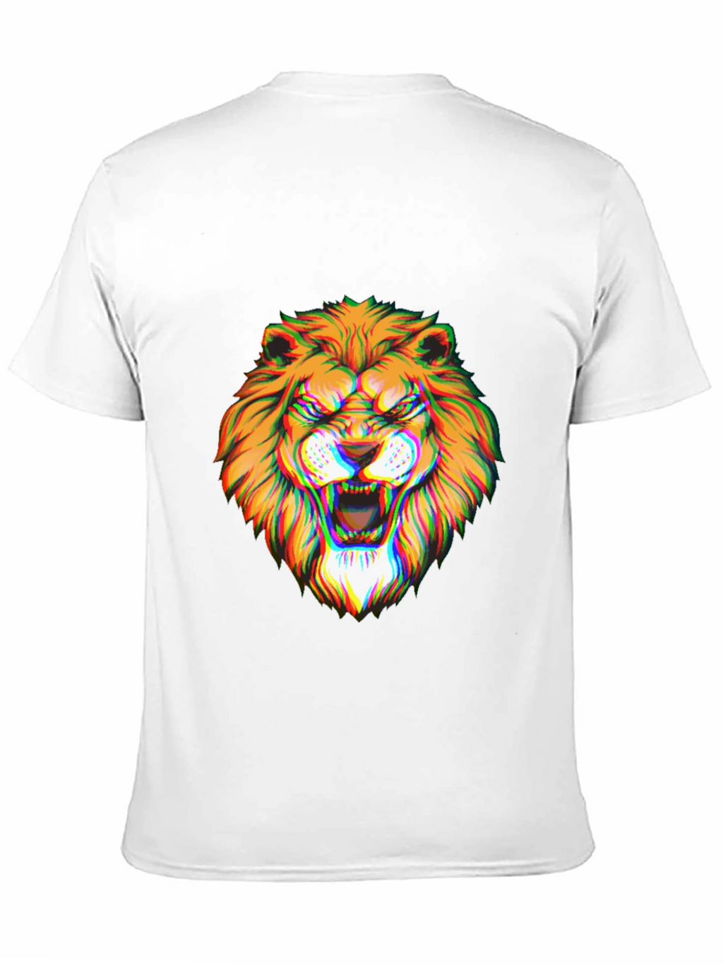 Mens Black Graphic Lion T-Shirt