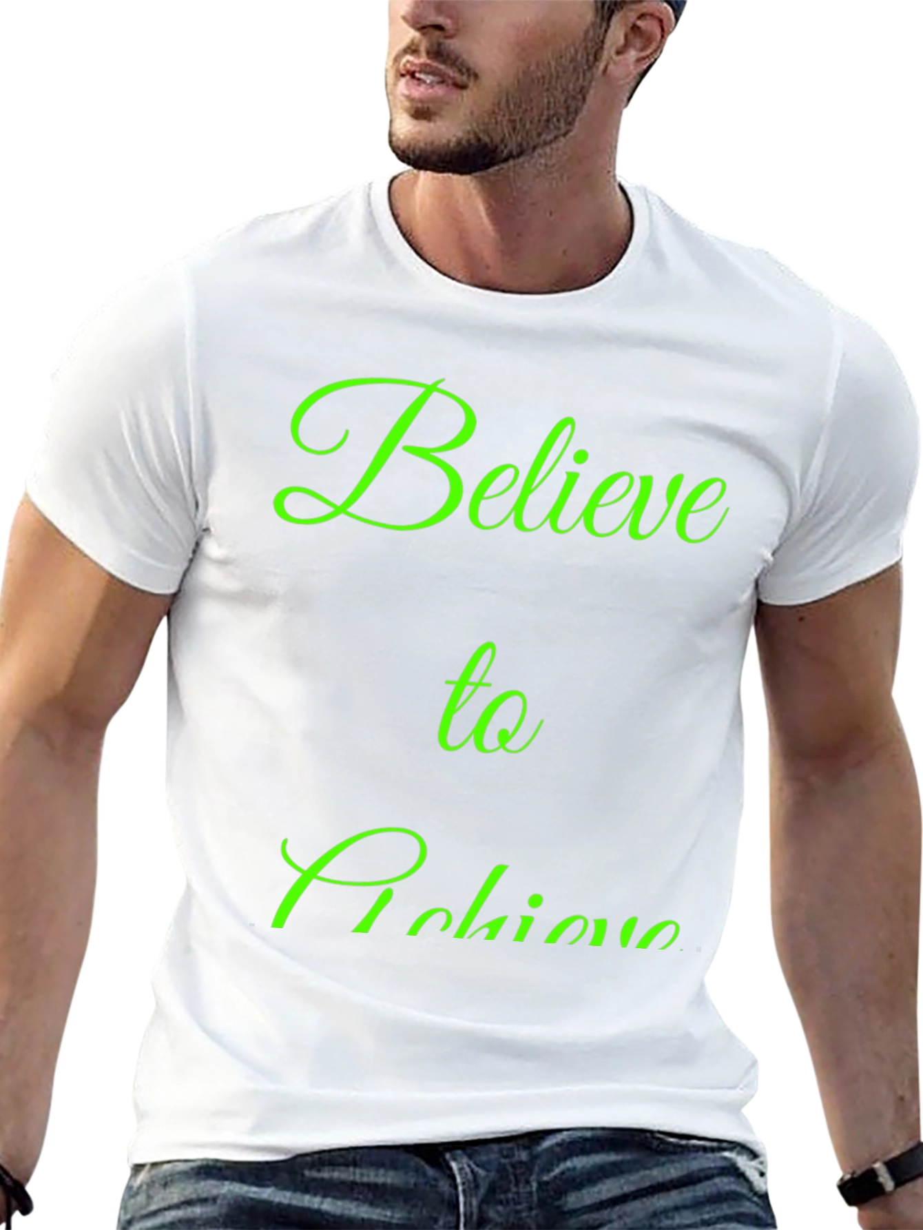 Believe to Achieve Black Graphic Tee