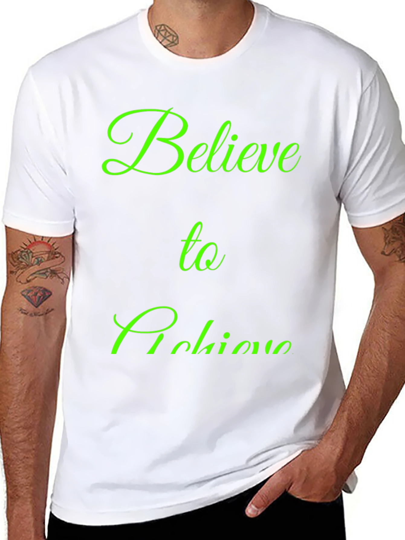 Believe to Achieve Black Graphic Tee