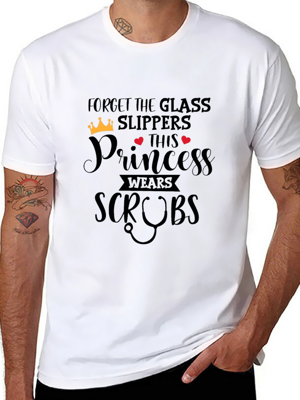 Princess Wears Scrubs T-Shirt - Black