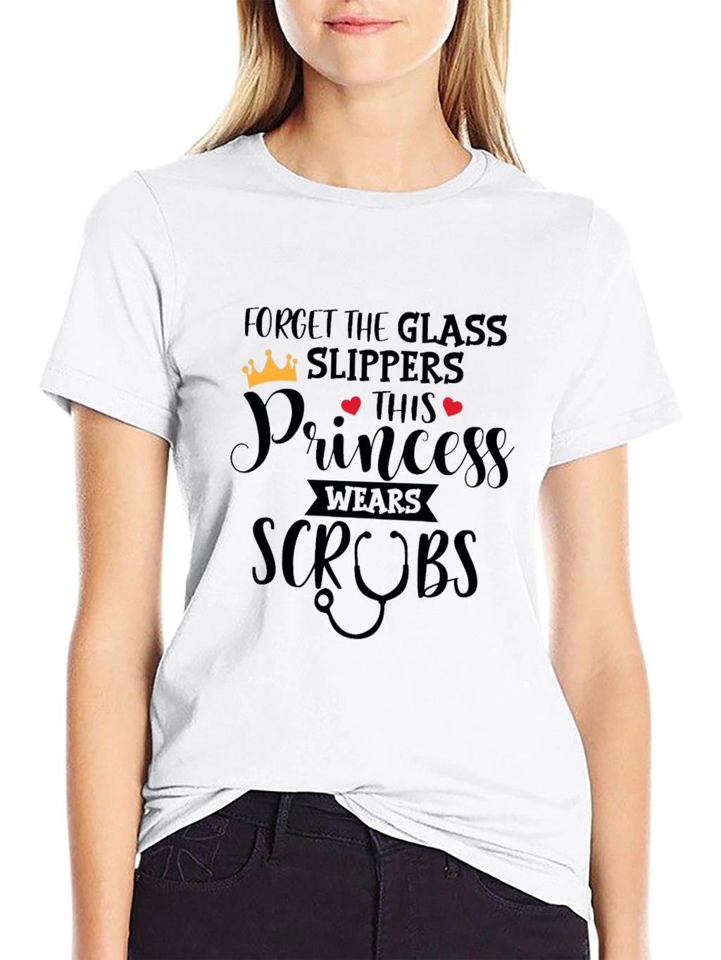 Princess Wears Scrubs T-Shirt - Black