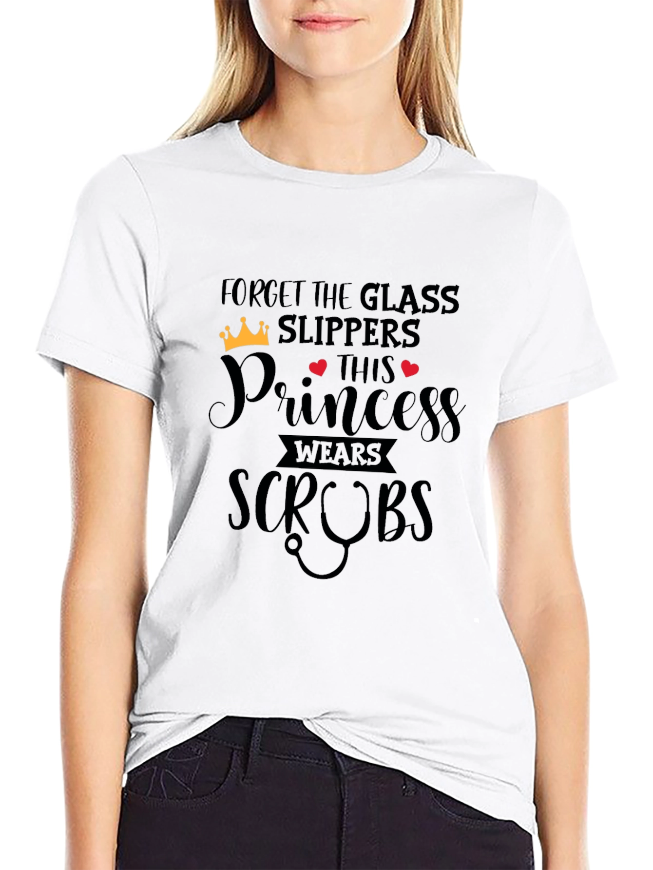 Princess Wears Scrubs T-Shirt - Black