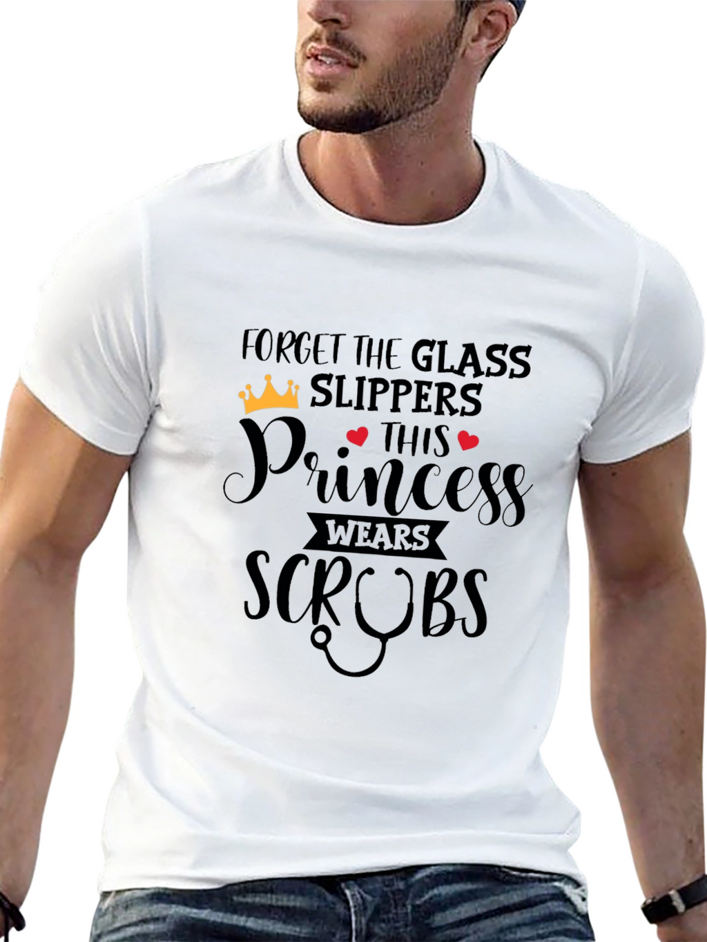 Princess Wears Scrubs T-Shirt - Black