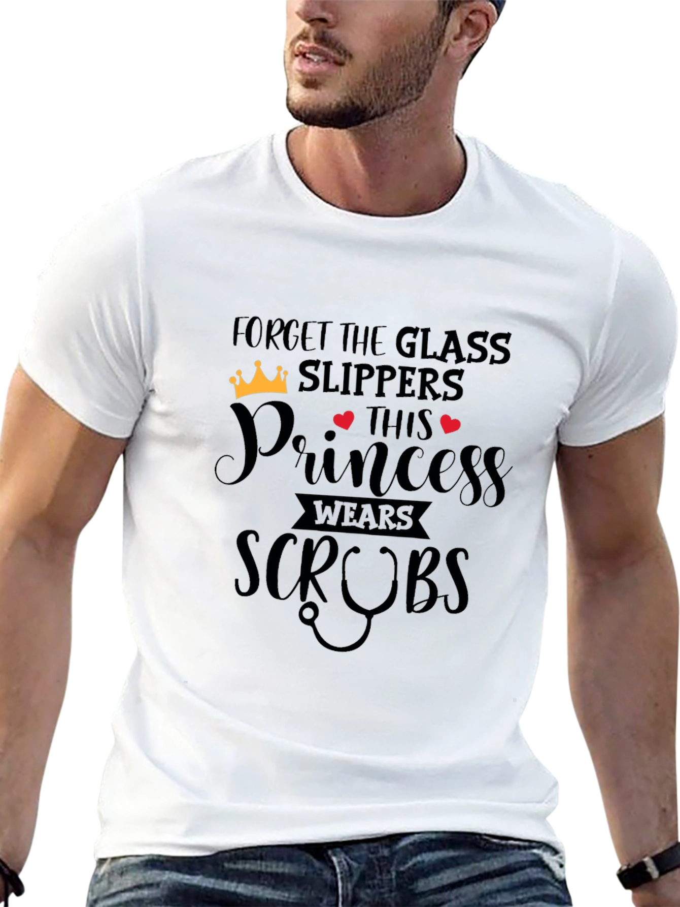 Princess Wears Scrubs T-Shirt - Black