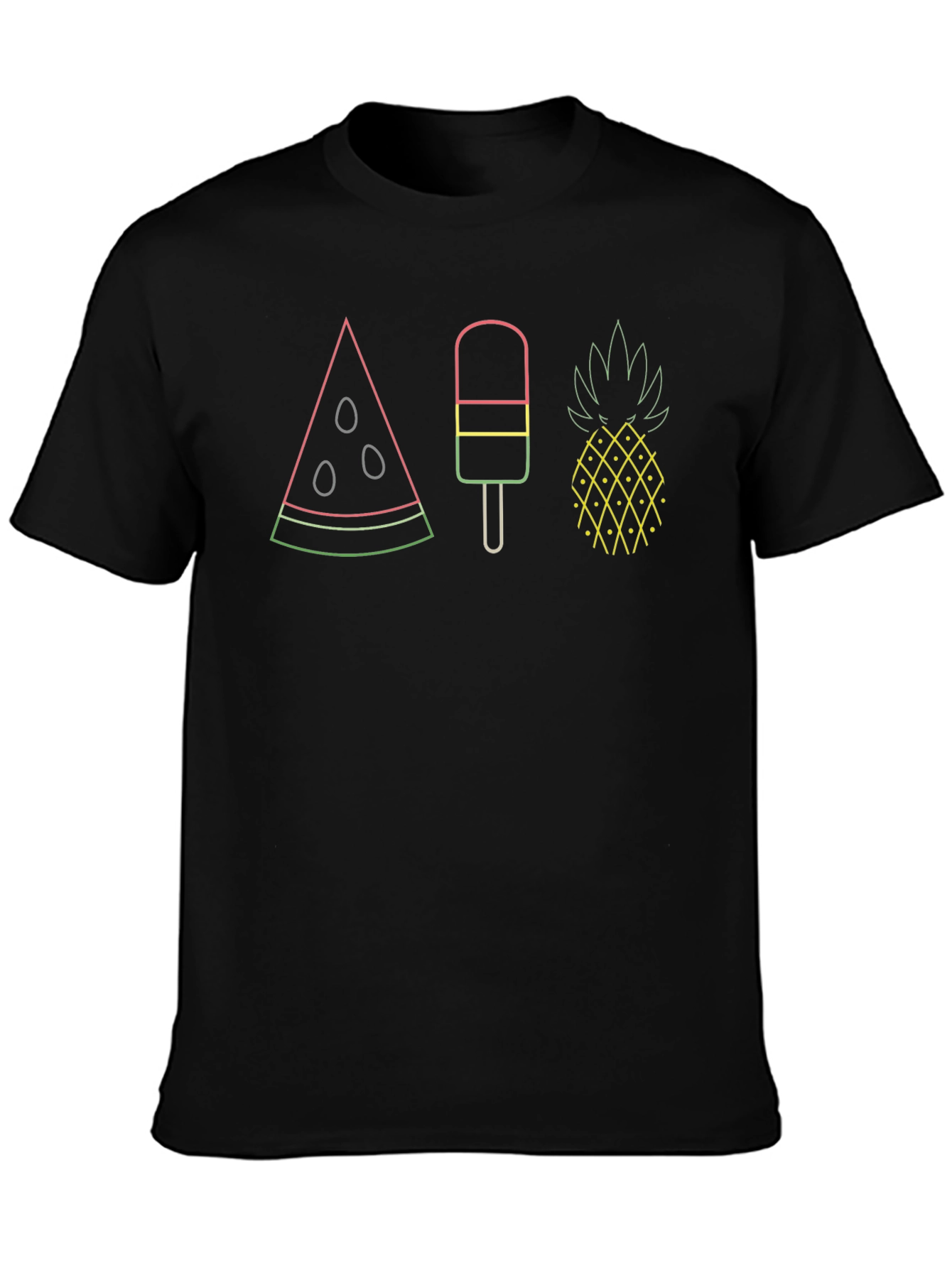 Summer Treats Graphic Tee - Watermelon Popsicle Pineapple