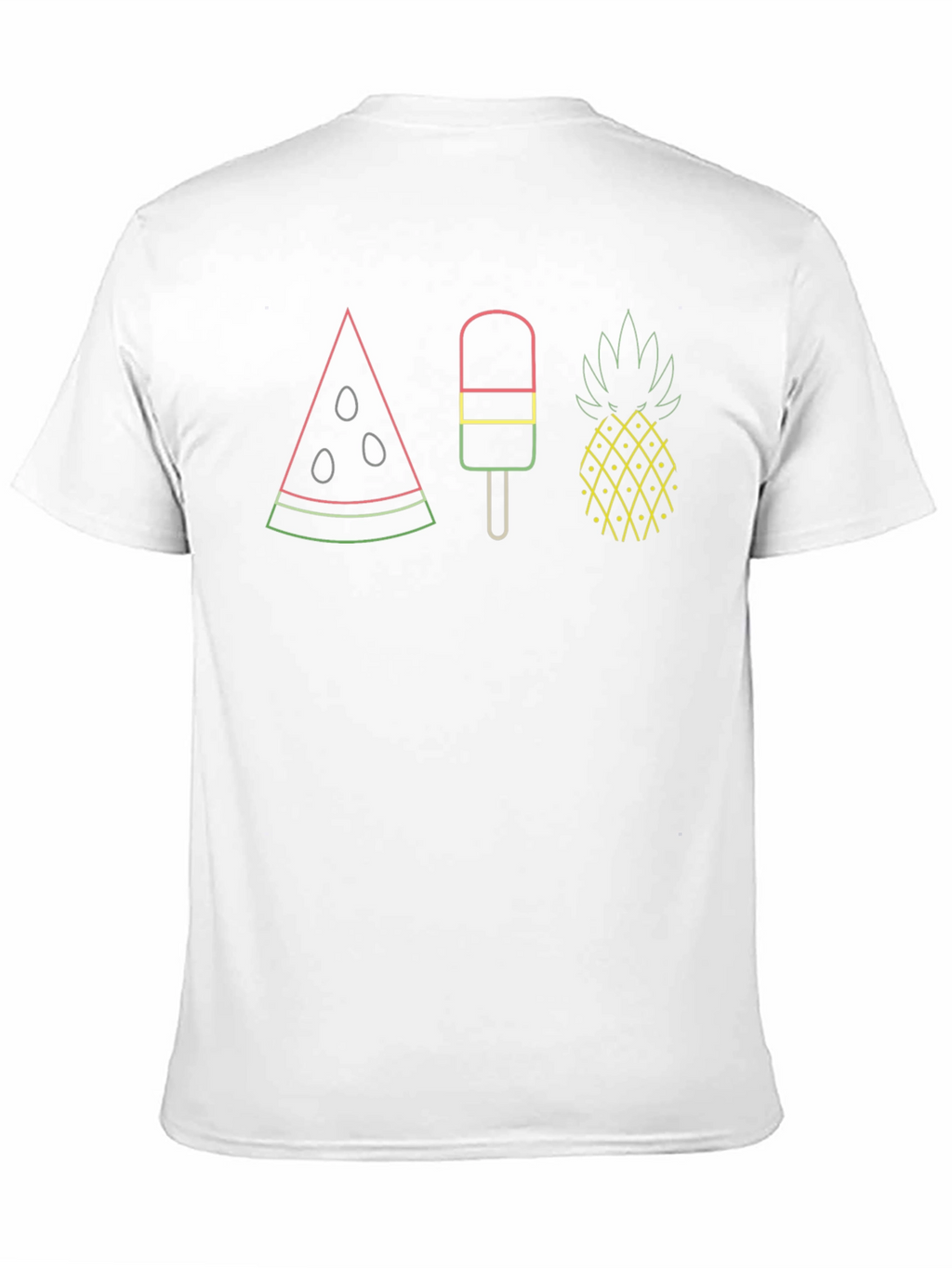 Summer Treats Graphic Tee - Watermelon Popsicle Pineapple