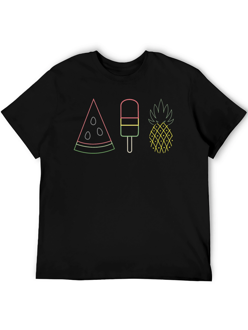Summer Treats Graphic Tee - Watermelon Popsicle Pineapple