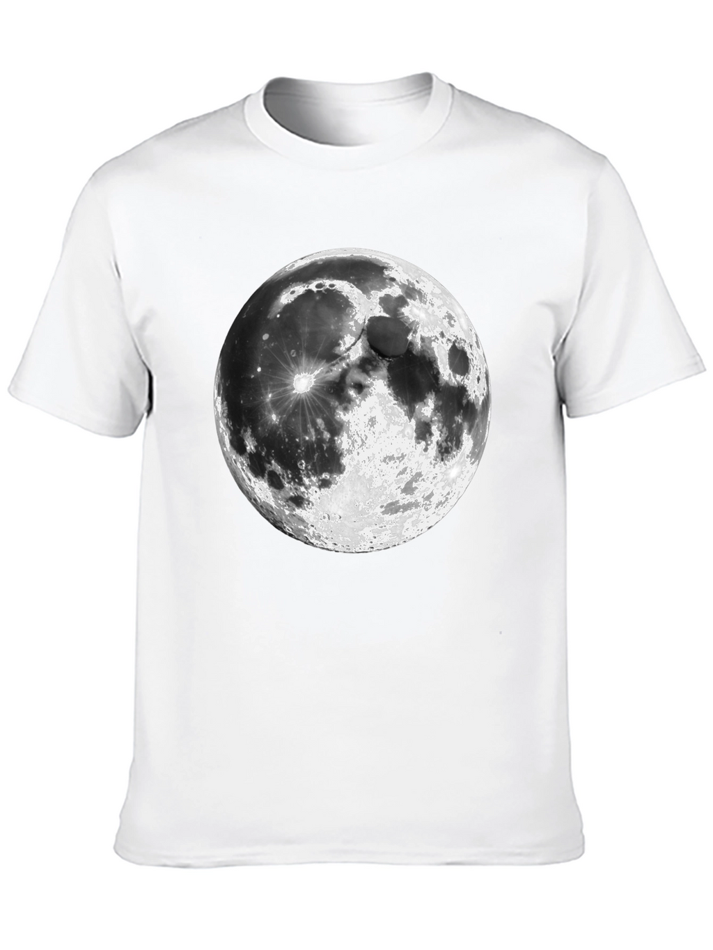 Moon Graphic Print Black Casual T-Shirt