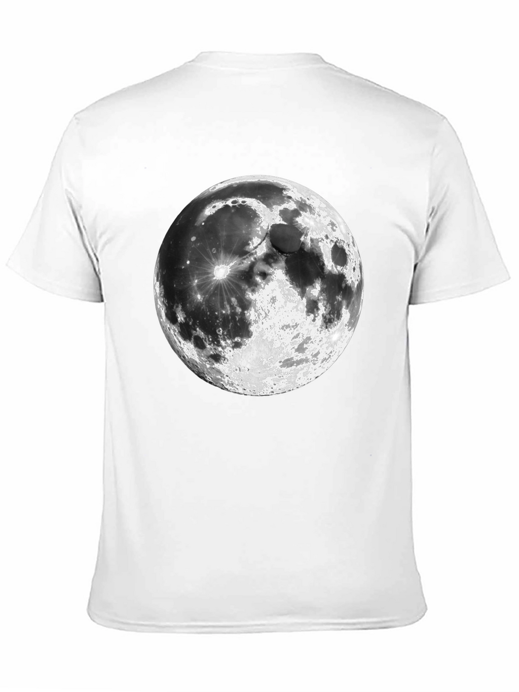 Moon Graphic Print Black Casual T-Shirt