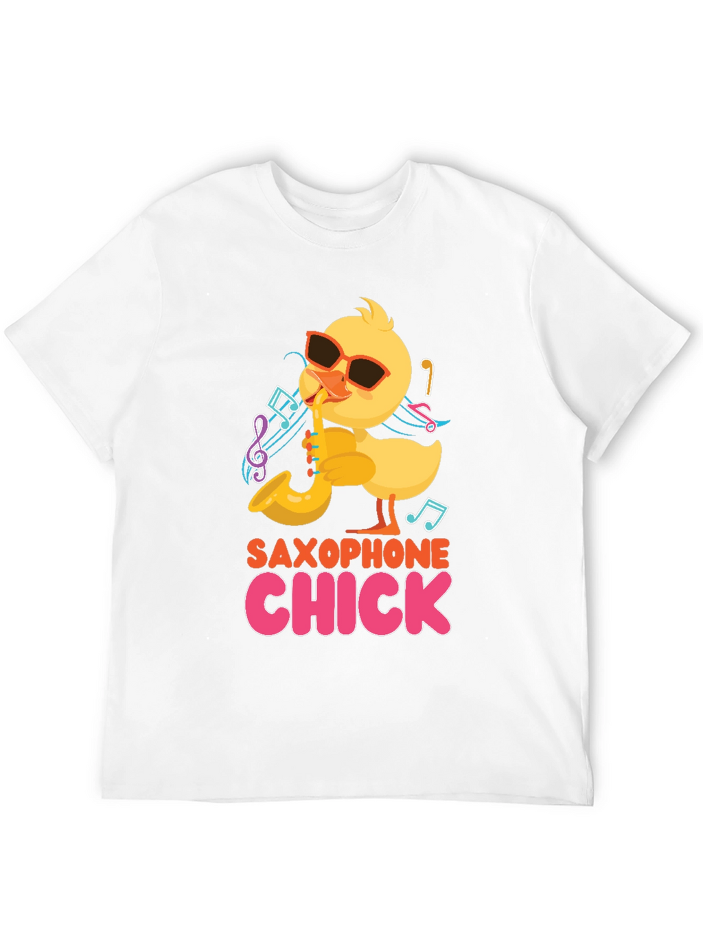 Saxophone Chick Black T-Shirt