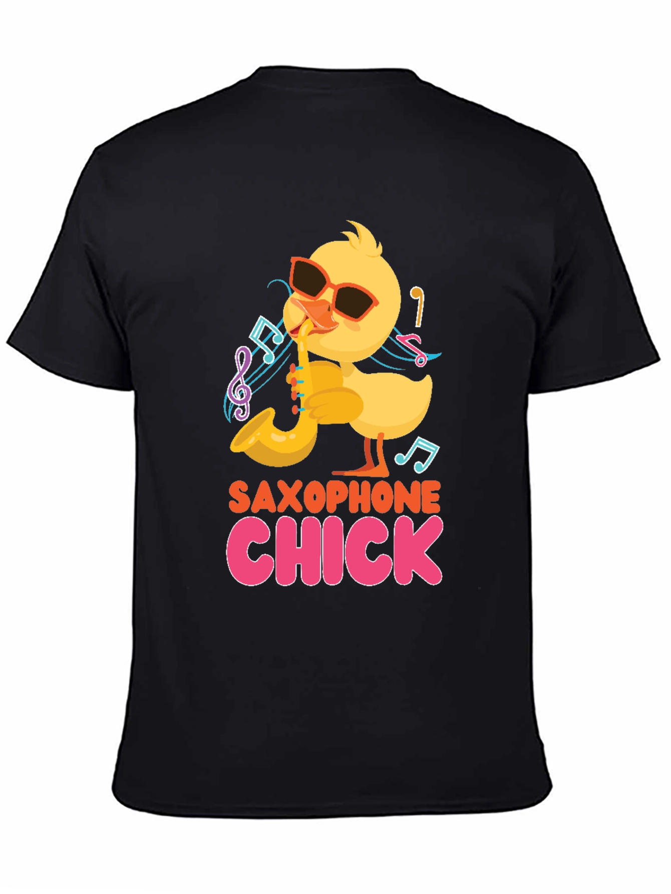Saxophone Chick Black T-Shirt