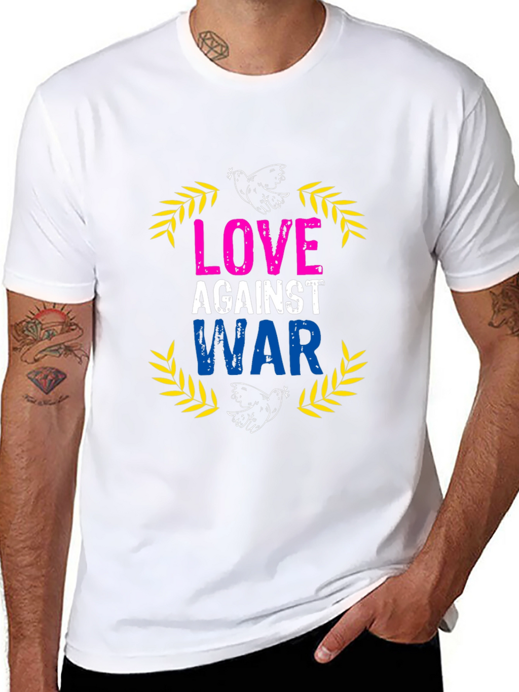 Love Against War Graphic T-Shirt