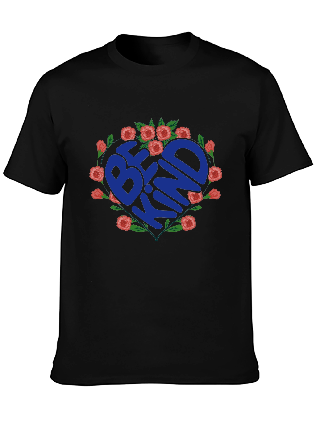 Be Kind Floral Heart Graphic Tee - Soft Cotton Comfort