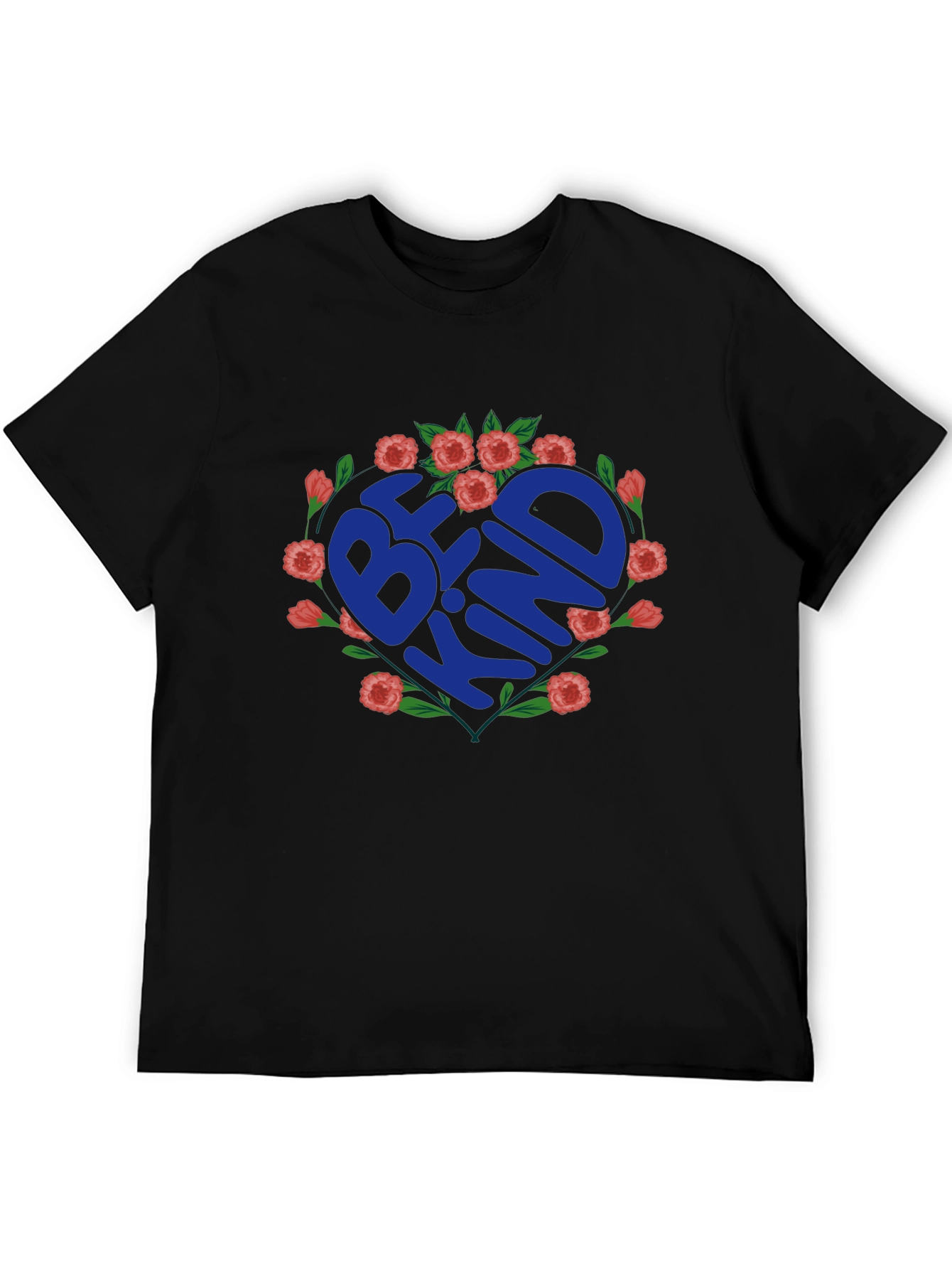 Be Kind Floral Heart Graphic Tee - Soft Cotton Comfort