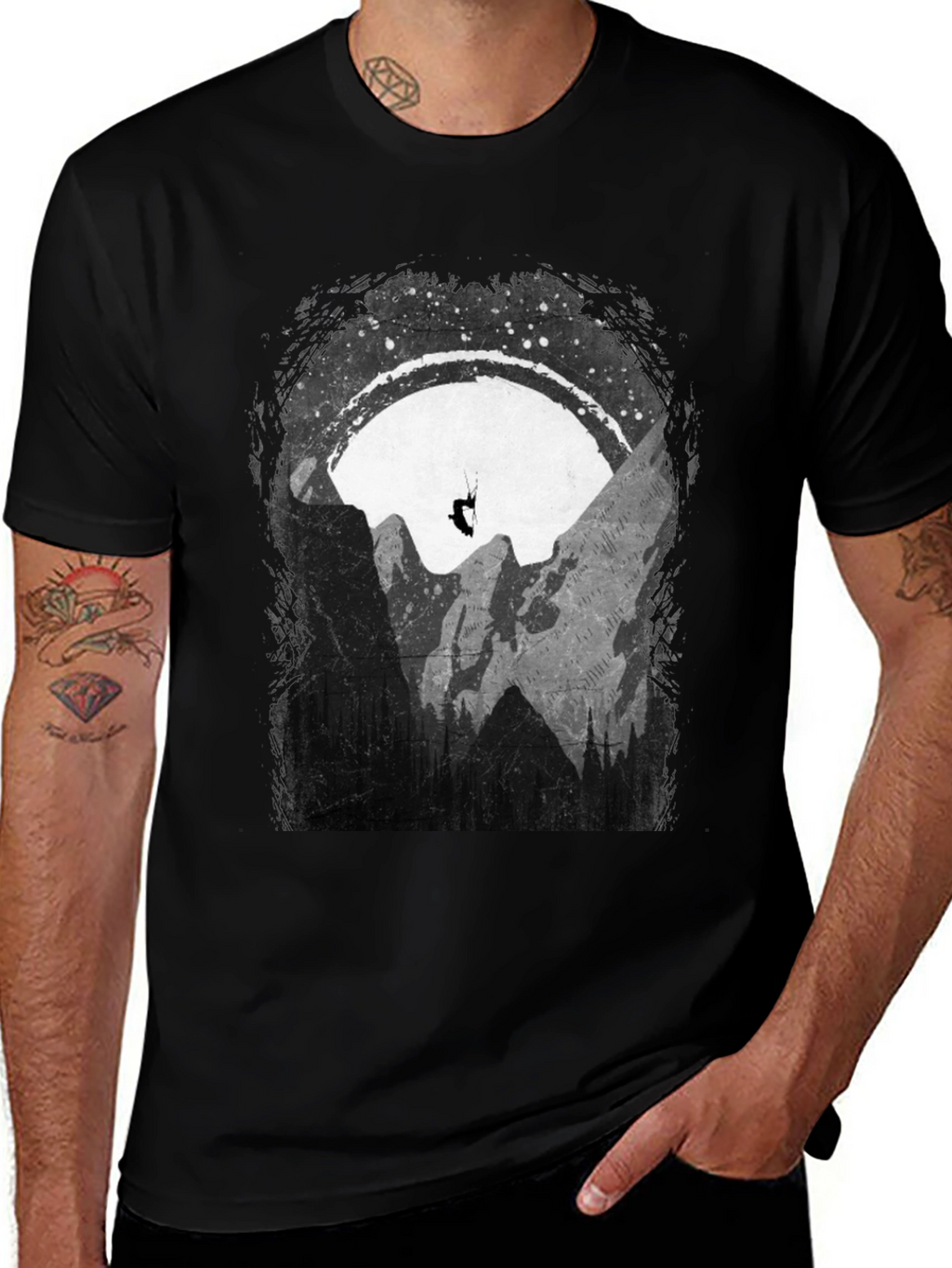 Mountain Paragliding Graphic T-Shirt - Adventure Ready!