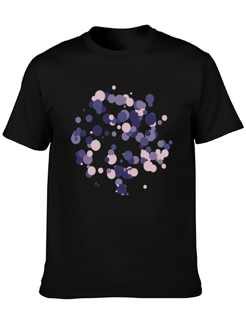 Abstract Dot Pattern Black T-Shirt