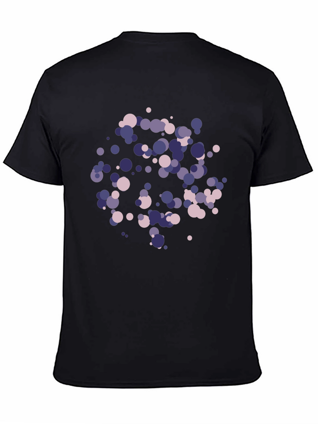 Abstract Dot Pattern Black T-Shirt