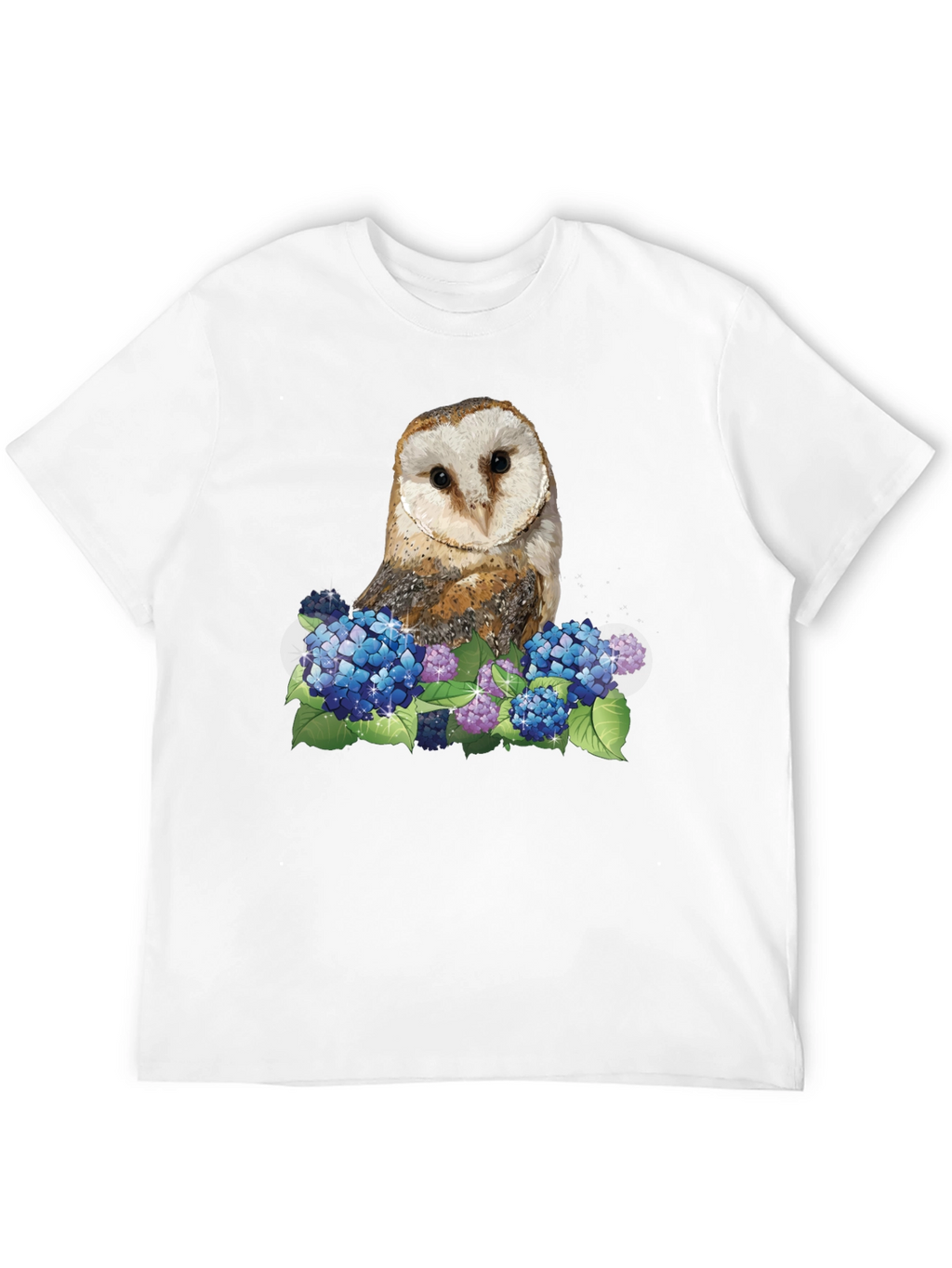 Owl & Hydrangea Graphic Tee