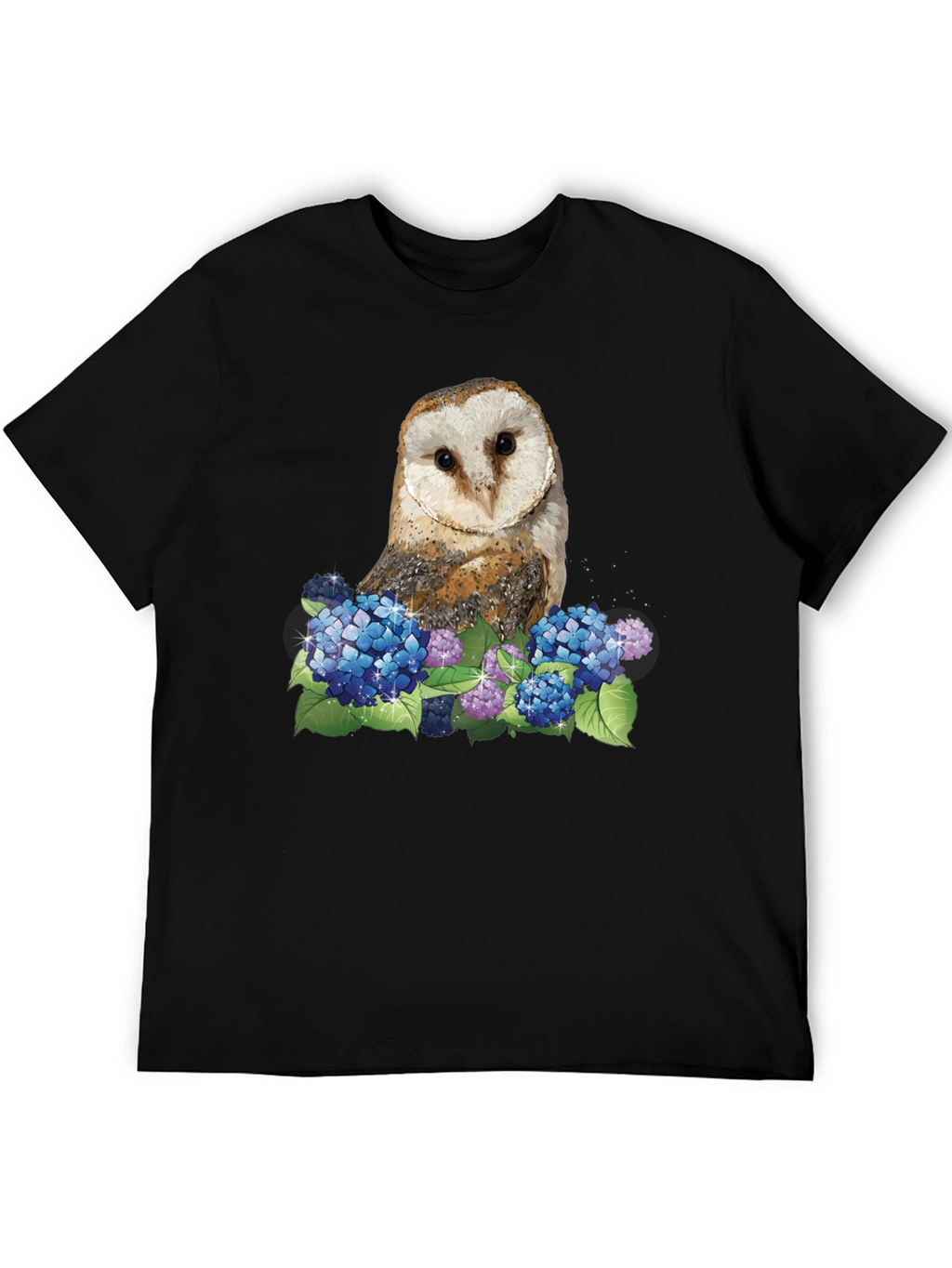 Owl & Hydrangea Graphic Tee